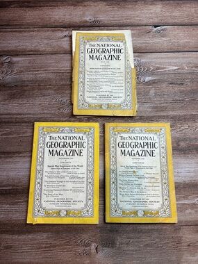 Vintage National Geographic Lot of 3 - 1932 - July, October, December - see pics